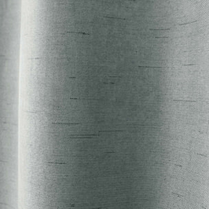 Rideau occultant uni et fileté - Gris clair
