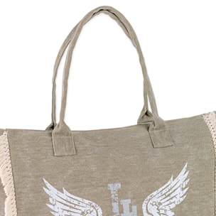 Bolso De Playa Lois Galwey Kaki