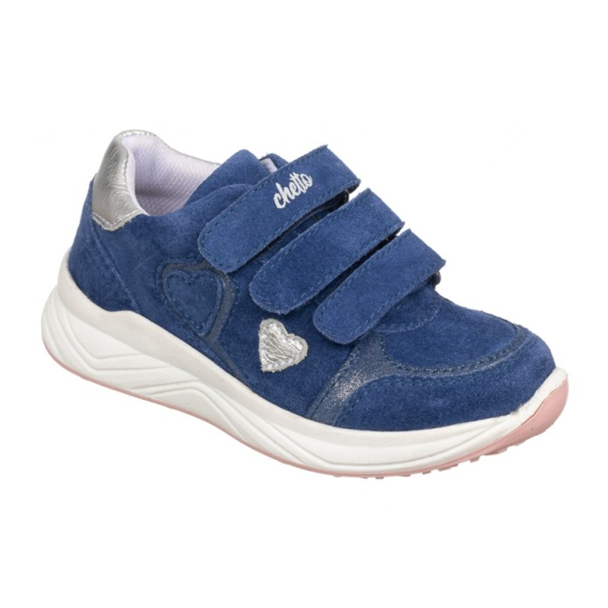 Deportiva toda piel tres velcros