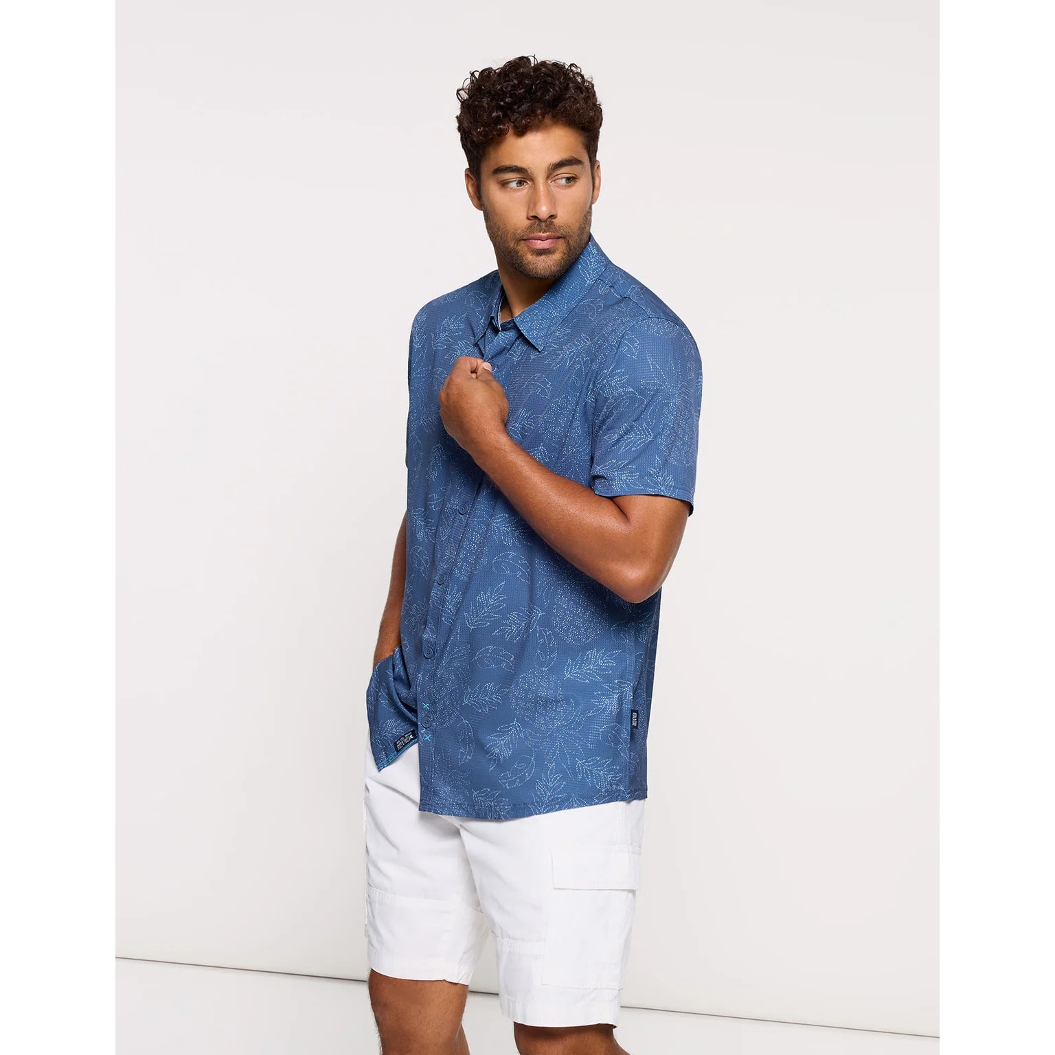 Camisa Manga Corta Azul Marino - Pineapplelines