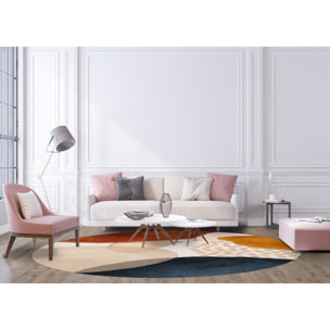 Alfombra de vinilo CERAMIKO, Anoushka, diseño moderno [Diam] 200 cm