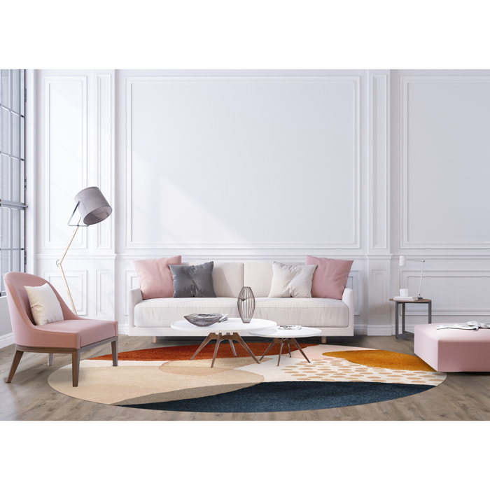 Alfombra de vinilo CERAMIKO, Anoushka, diseño moderno [Diam] 200 cm