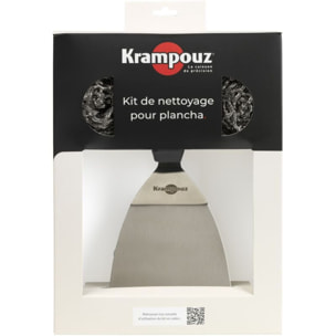 Ustensile plancha KRAMPOUZ spatule/2 boules inox AKN1