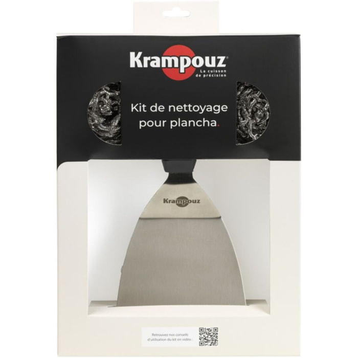 Ustensile plancha KRAMPOUZ spatule/2 boules inox AKN1