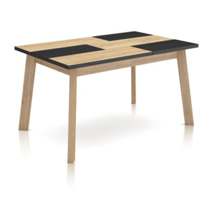 Mesa de comedor Naira 140 Roble Negro Roble