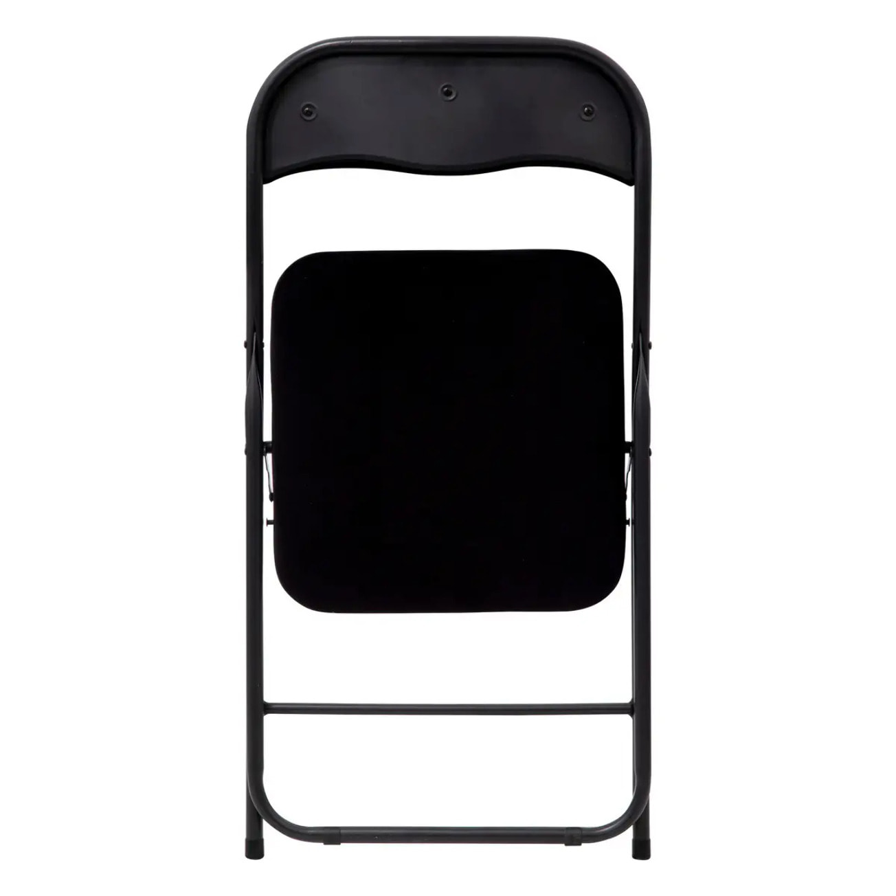Chaise pliante en velours noir