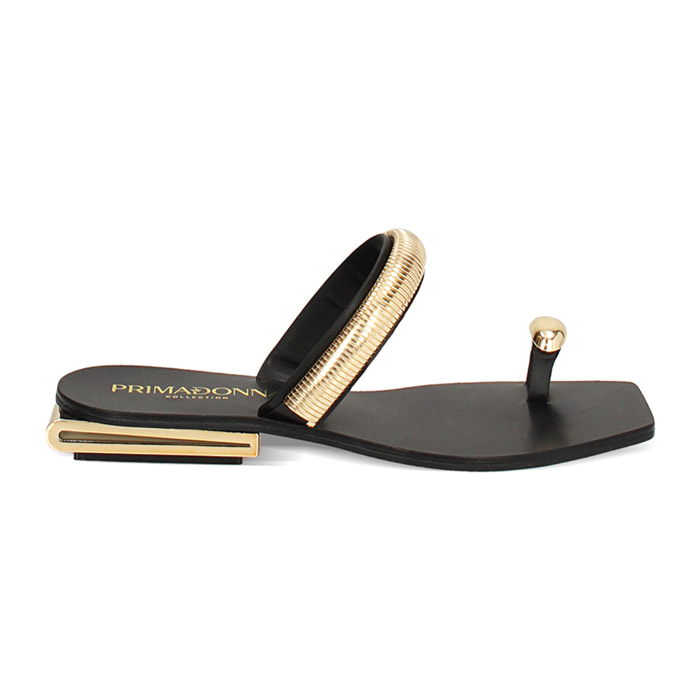 Sandalias planas mujer negras