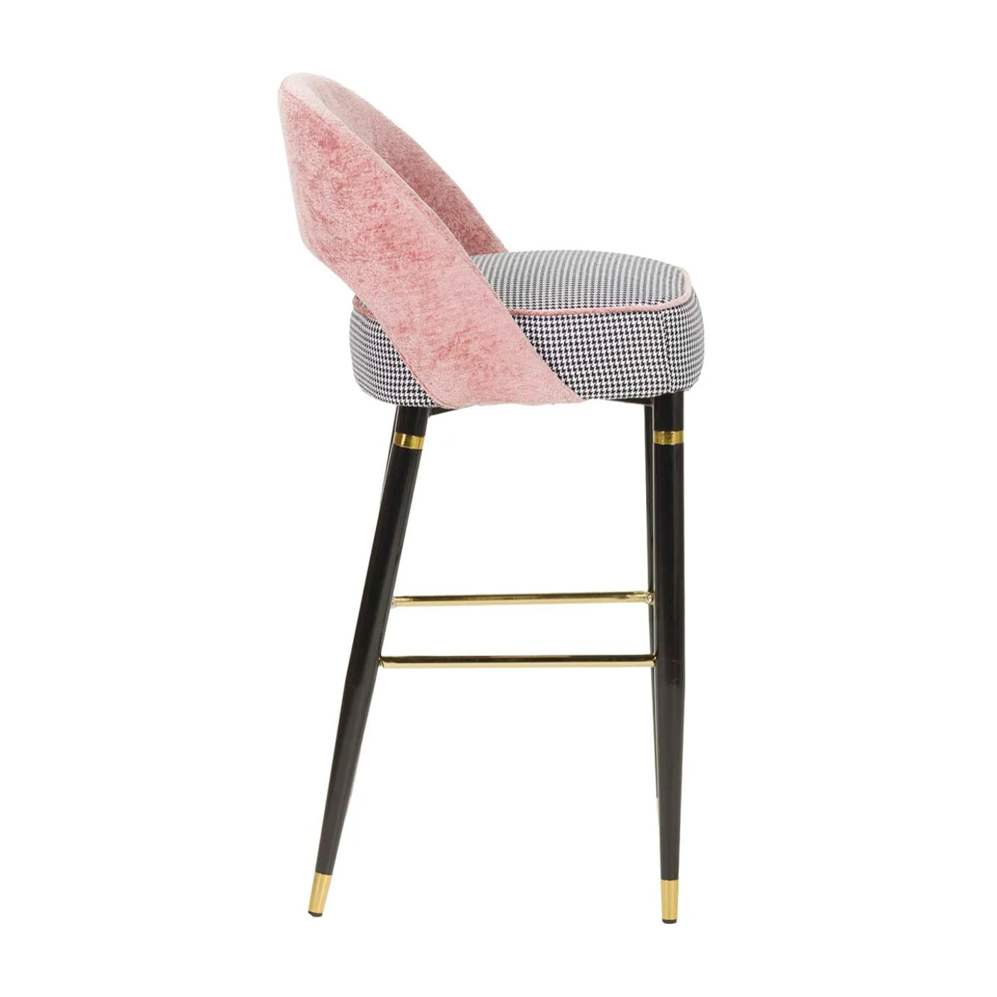 Taburete Velvet Rosa Houston 51x53x102 Cm