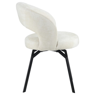 Chaise en chenille beige EHBA