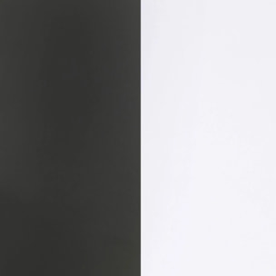 Pack salón con mesa de centro y mesa de comedor Kenzo Max V2B Blanco Brillo - Gris Antracita