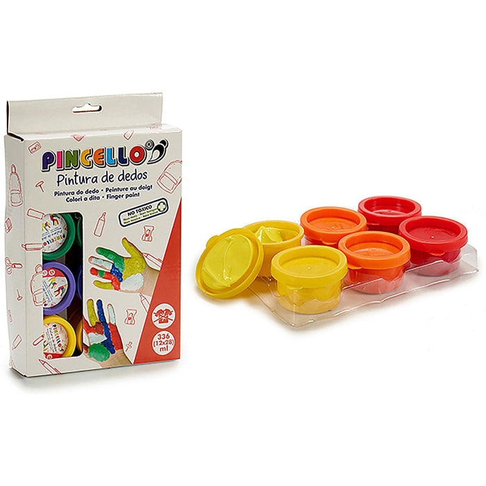 GIOCO 12 BARATTOLI DI VERNICE A DITA 6 COLORI ASSORTITI