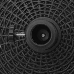 Base para Sombrilla Redonda Ø52 cm 22,7 kg Soporte para Parasol de Resina con Ruedas Pie para Sombrilla con Postes Ø38 mm y Ø48 mm Diseño de Ratán para Jardín Patio Terraza Negro