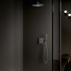 Pommeau de douche VILLEROY & BOCH Verve Showers Stick + Flexible de douche Universal Showers 160 cm Chromé