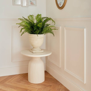 Plante artificielle Fougère Fleur de rose H80cm