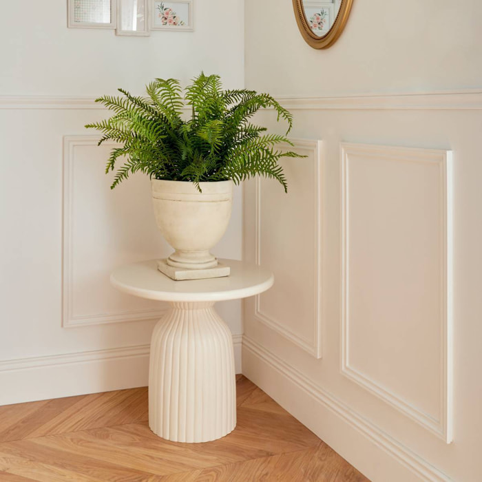 Plante artificielle Fougère Fleur de rose H80cm