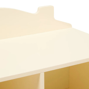 Bibliothèque Enfant Bouli 2 portes 4 Cases Beige 60x30x94,5 cm
