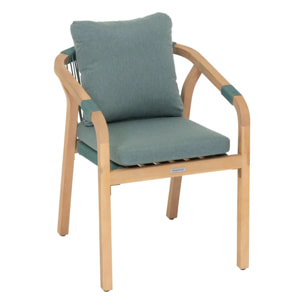 Fauteuil de jardin "Papouasie" vert olive en acacia