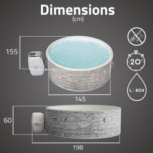 Bestway Spa gonflable rond Lay-Z-Spa Vancouver AirJet Plus avec WiFi 3-5 personnes
