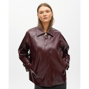 Giacca Dritta Effetto Vernice