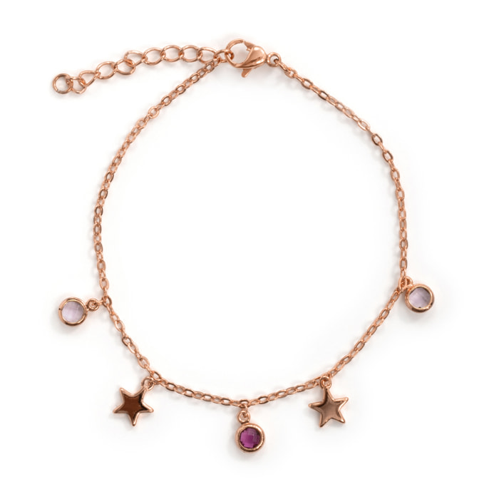 Pulsera Sadria acabado oro rosa 18k