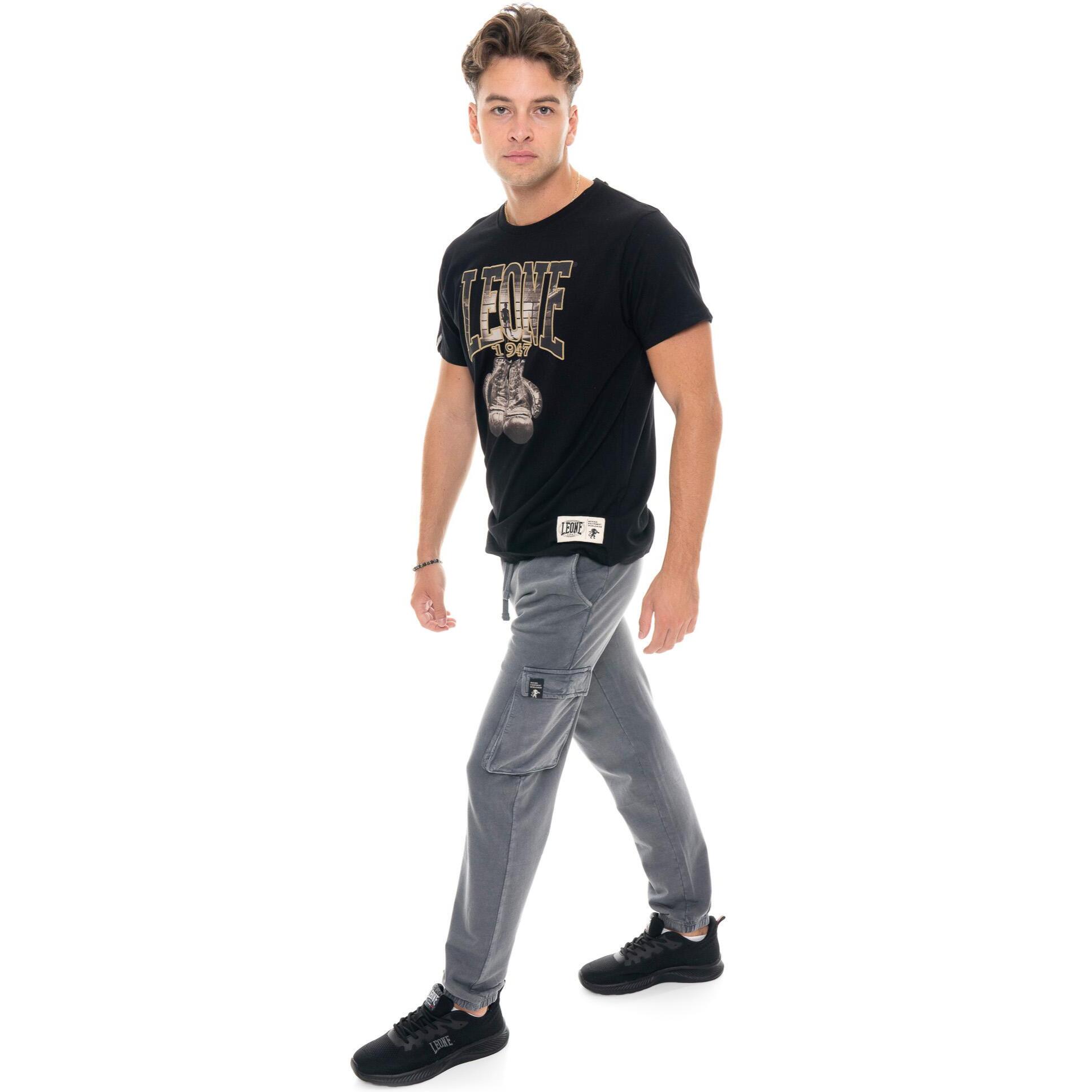 Pantalone cargo da uomo in felpa con elastico al fondo, Leone 1947 Vintage Dept.