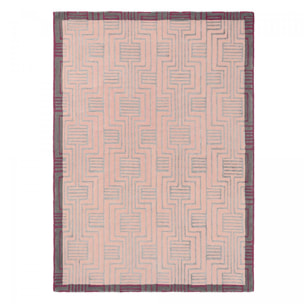 Tapis salon et chambre fait à la main en laine motif géométrique CIOL