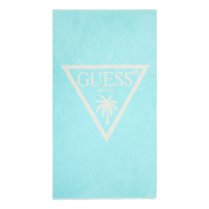 Serviette de plage - 100% coton - bleu - 180 x 100 cm