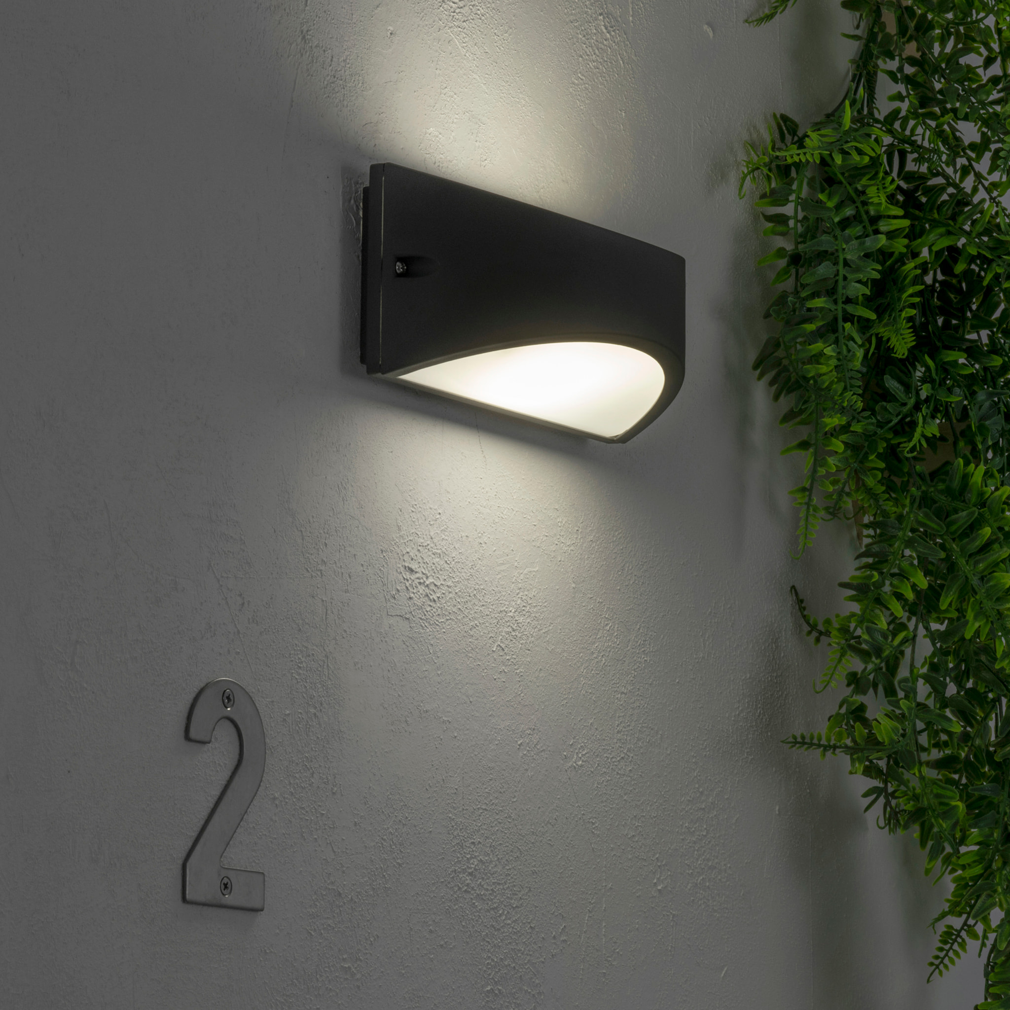 FORLIGHT Kapa aplique empotrable de pared exterior con luz led blanco neutro 4000K en color gris