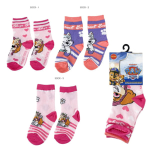 Pack Calcetines Niña Paw Patrol Talla 27/30