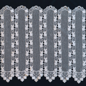 Brise Bise macramé motif fleurs - Blanc