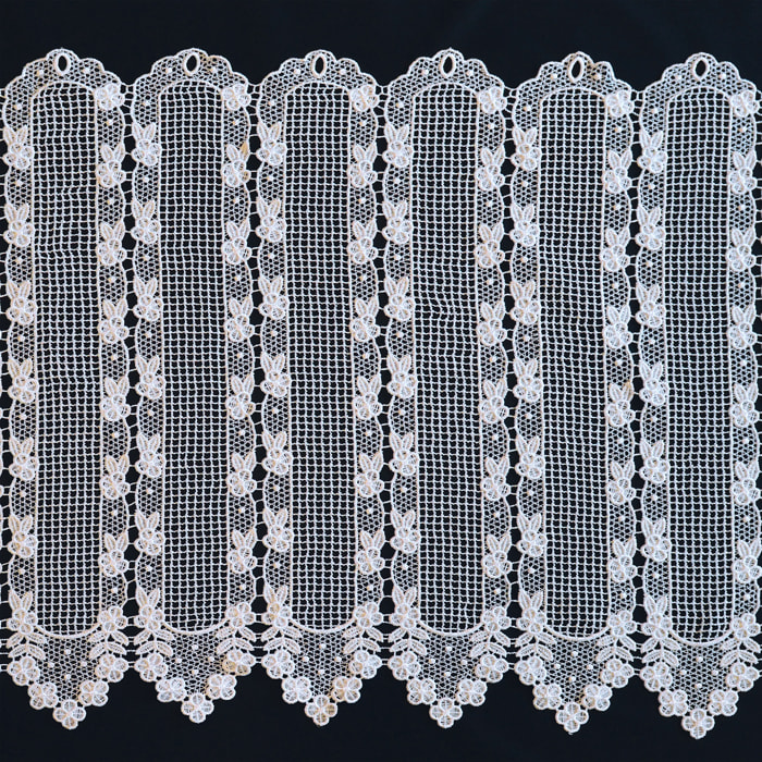 Brise Bise macramé motif fleurs - Blanc
