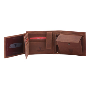 Portafoglio  da uomo In Vera pelle Made in Italy 9,5x12,5x2,5 cm
