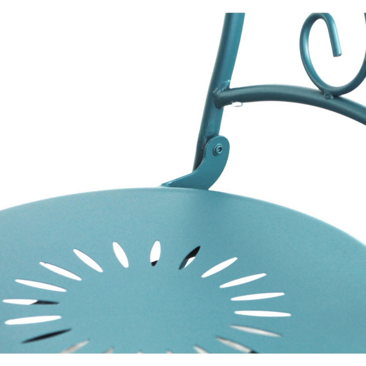 Set da giardino turchese 2 sedie pieghevoli 1 tavolino rotondo - Deco