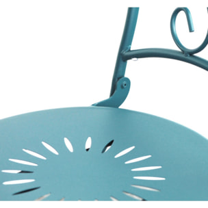 Set da giardino turchese 2 sedie pieghevoli 1 tavolino rotondo - Deco