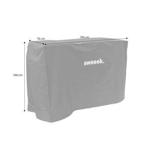 Housse universelle de protection noire pour barbecue L 170 x D 73 x H 105 cm - Taille L