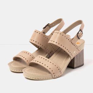 Sandalias con tacón 1864 ROMA CREAM/ I WISH color Cream