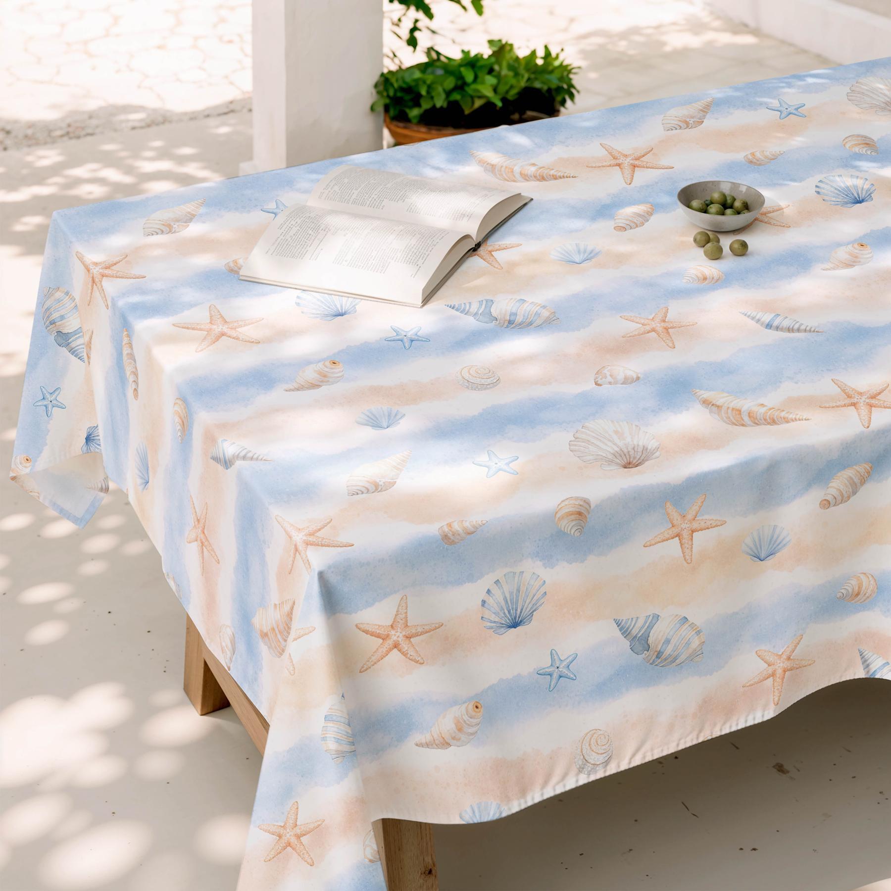Nappe anti-taches SALINA SABLE - en 100 % coton