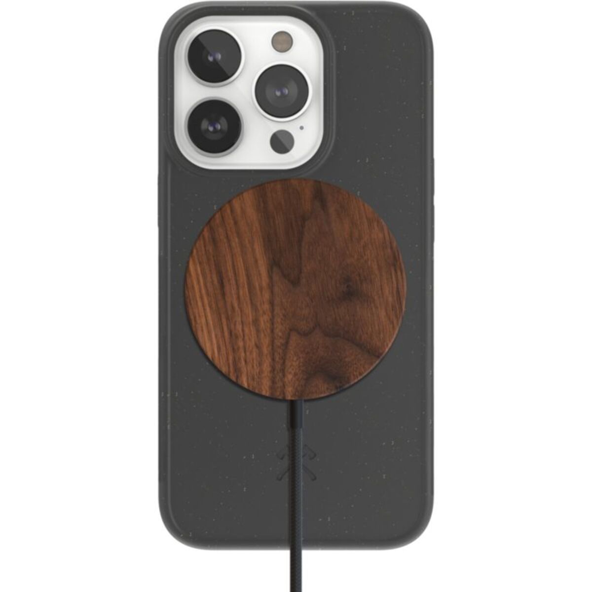Coque bumper WOODCESSORIES iPhone 14 Pro BioCase noir