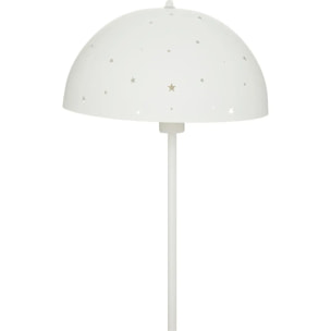 Lampadaire enfant "Champignon" - métal et cuivre - blanc - H150 cm