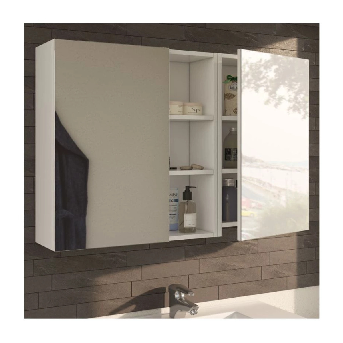 Módulo de baño Rinconero Blanco brillo