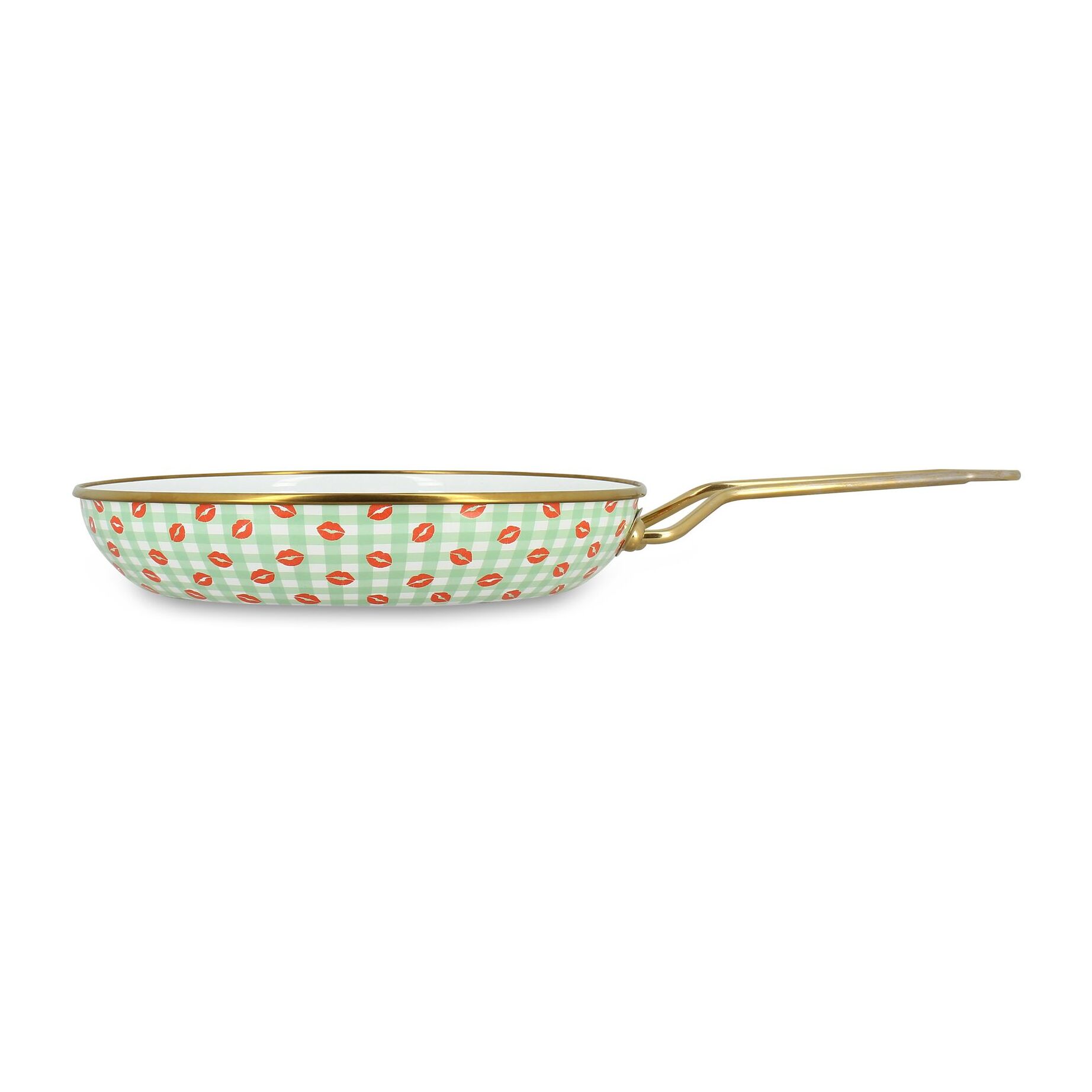 Poêle 24cm en acier émaillé avec motif bisous - tous feux VICHY
