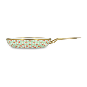 Poêle 24cm en acier émaillé avec motif bisous - tous feux VICHY