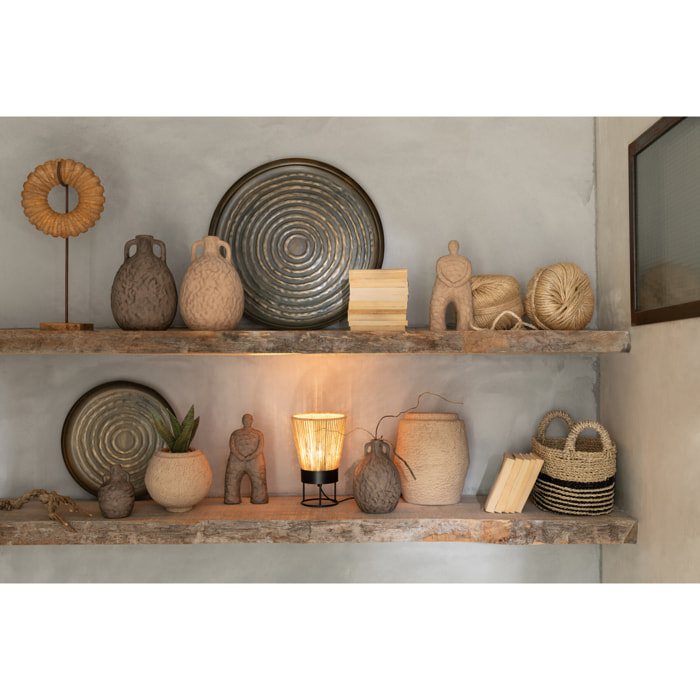 J-Line plateau Rond Classique - fer - bronze - small