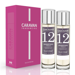 Caravan fragancias - caja de regalo con 2 perfumes nº12 de 150 ml, para hombre