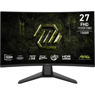 Ecran PC Gamer MSI MAG 274CF X24 27" Incurvé 1500R Full HD 240Hz Rapid VA HDR10