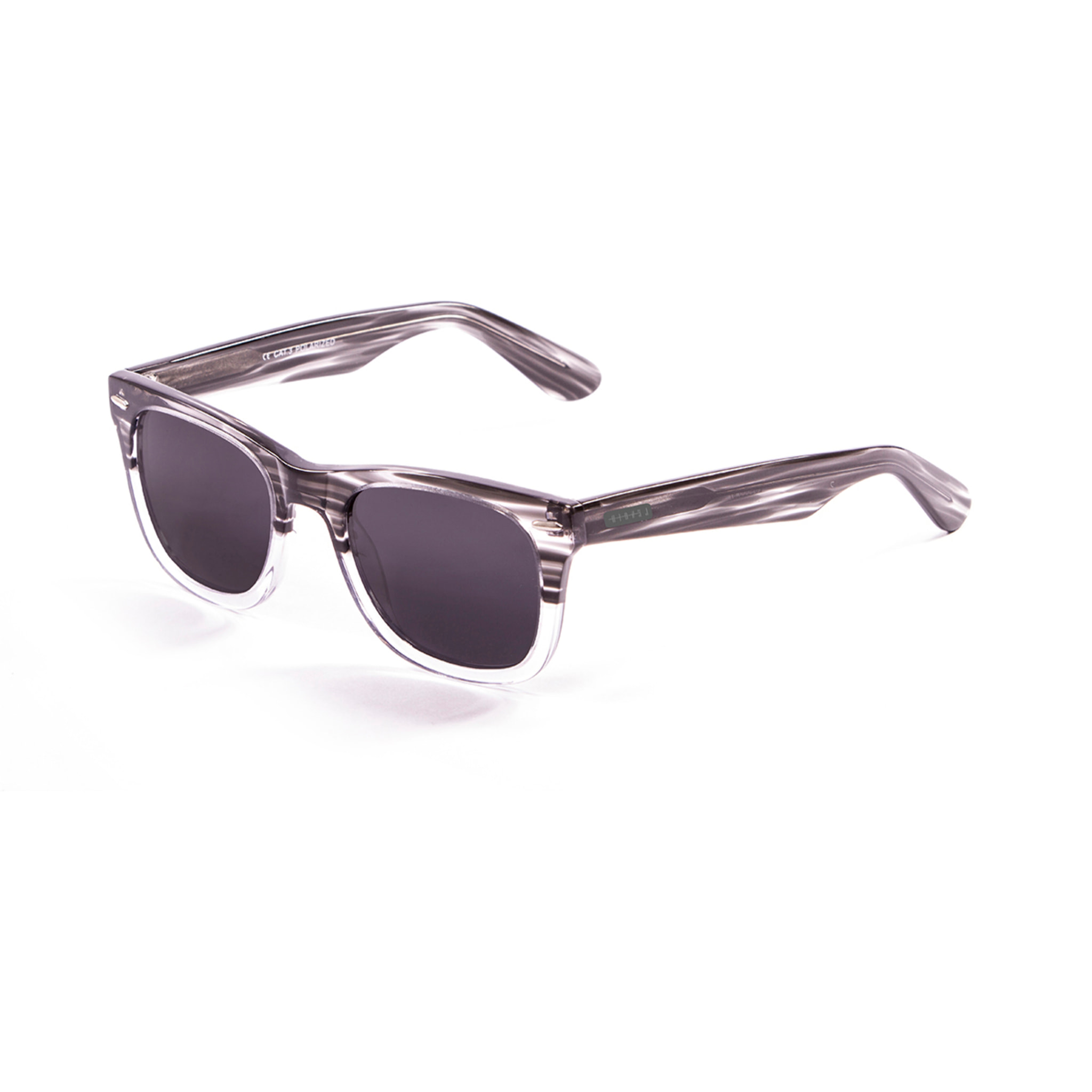 Gafas de sol LENOIR BIARRITZ - Demi negro con detalle blanco / Ahumada