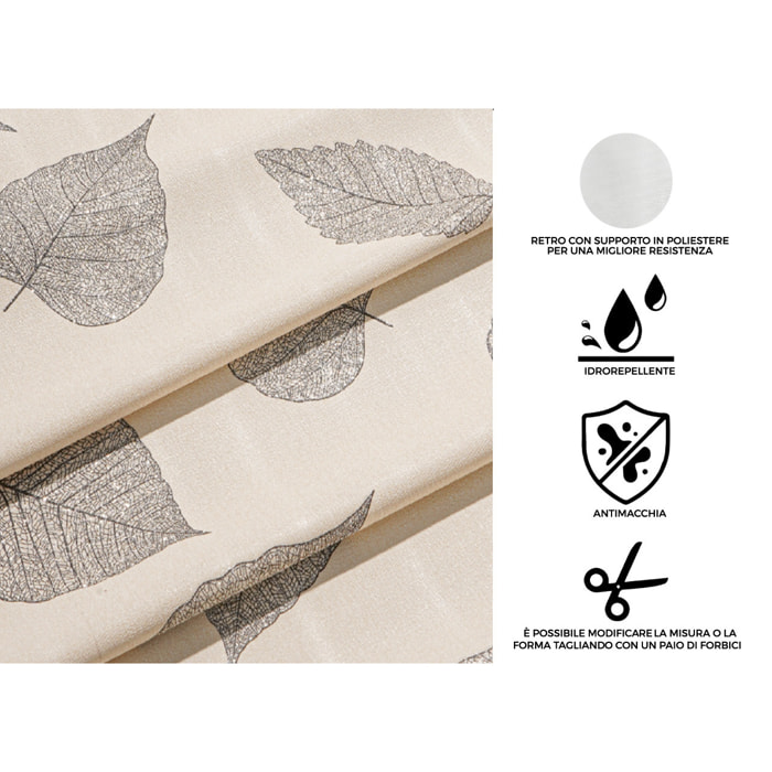 Tovaglia Antimacchia Idrorepellente Rotolo Tagliabile PVC Maniva Glitter D1 Foglie