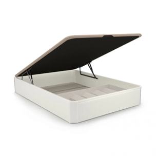 Canapé con zapatero 135x190 cm en blanco Luxury Plus 3D Blanco