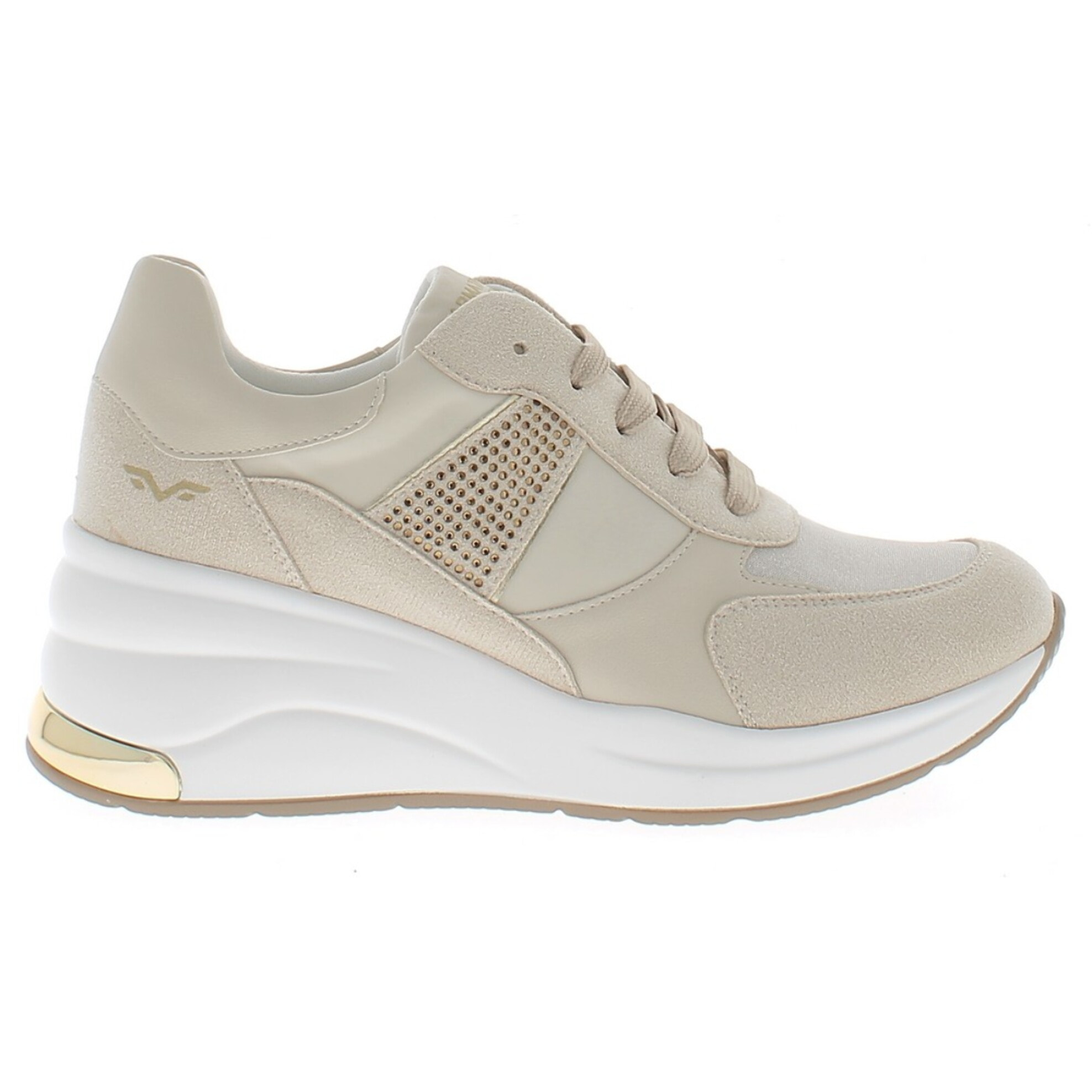 Armata di Mare Scarpe Donna Sneakers Casual Zeppa con Soletta in Memory Foam AMD S51H63 Beige Gold