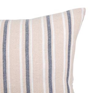 Coussin Groove 40x40cm rayé bleu navy